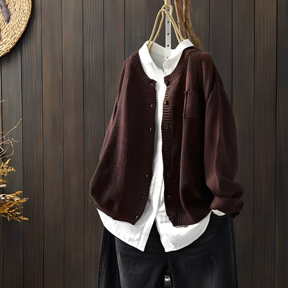 Shanon - Traditionelle, locker sitzende Damen-Strickjacke