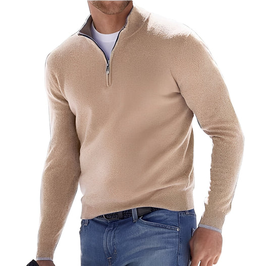 Nash - Herrenpullover mit kurzem Zipper