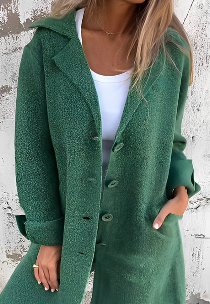 Izabelle - Langer und bequemer Damen-Strickmantel