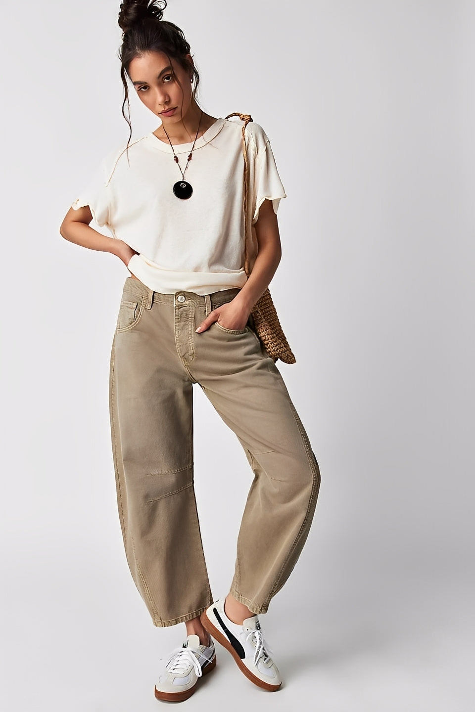 Adrienne - Klassische, weit geschnittene Barrel-Jeans für Damen