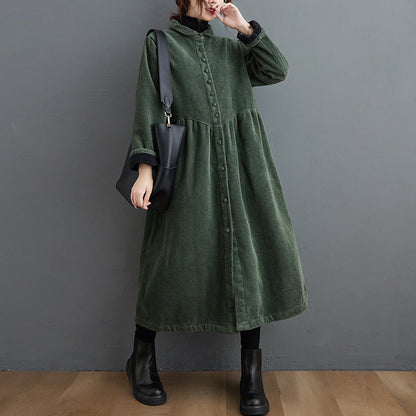 Amelia - Warmer Cord-Wintermantel mit lockerer Passform für Damen