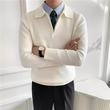 Justin - Eleganter Herrenpullover mit Zipper