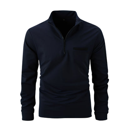 Lucian - Herren-Zip-Shirt mit Tasche für den Alltag