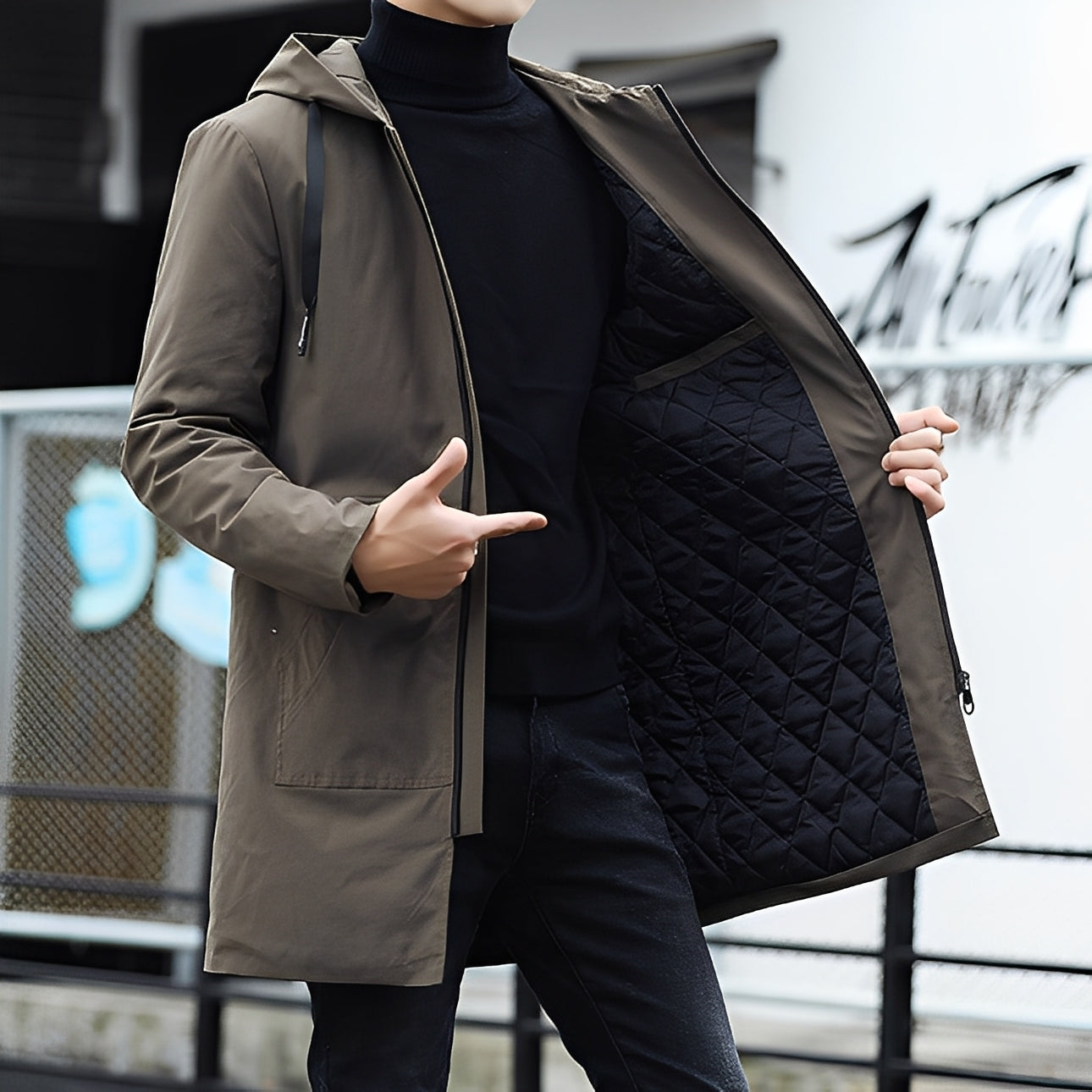 Lucas - Komfortable, dicke, wasserdichte Herrenjacke mit Kapuze