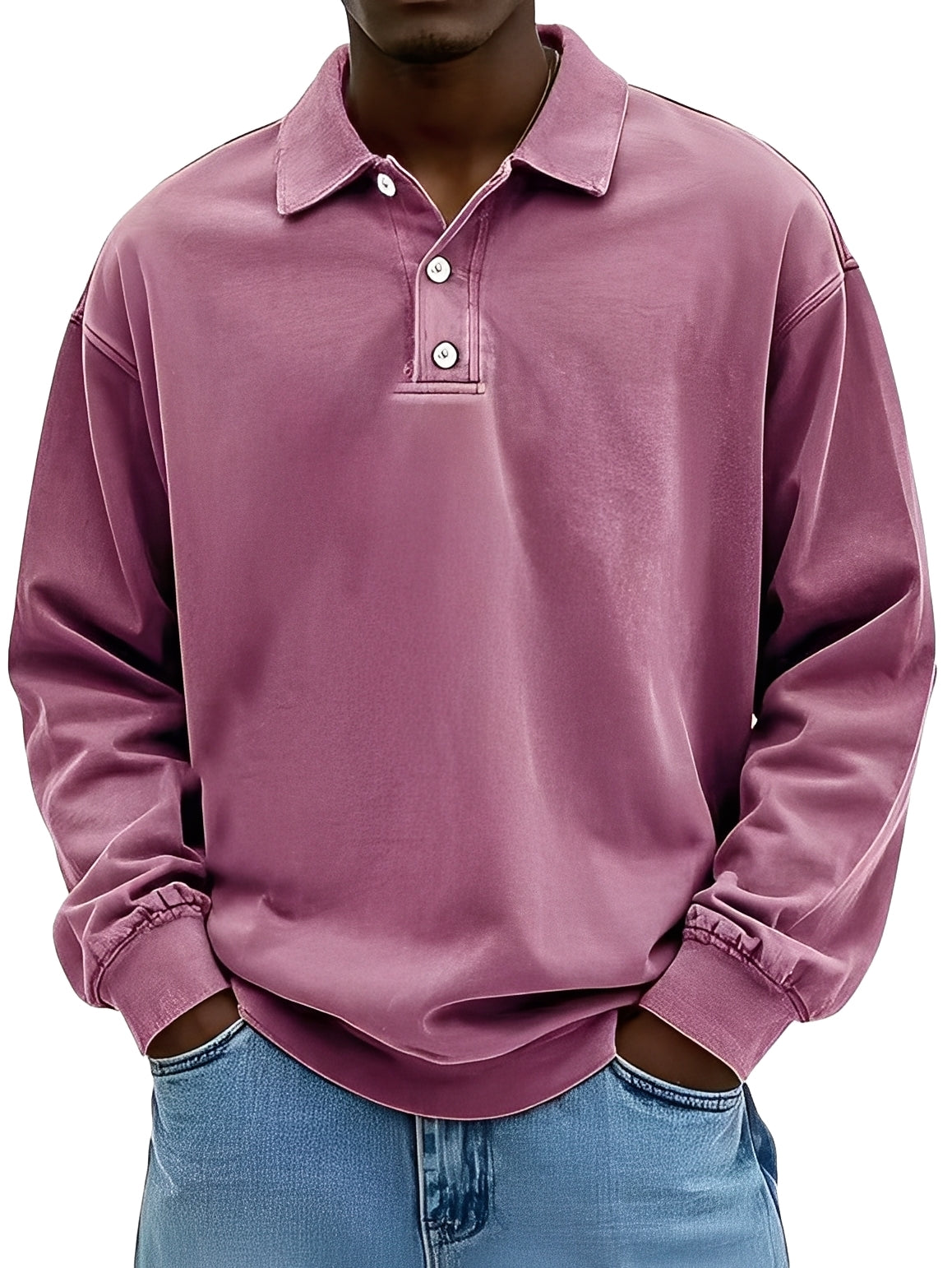Clayton - Klassisches langärmeliges Herren-Poloshirt