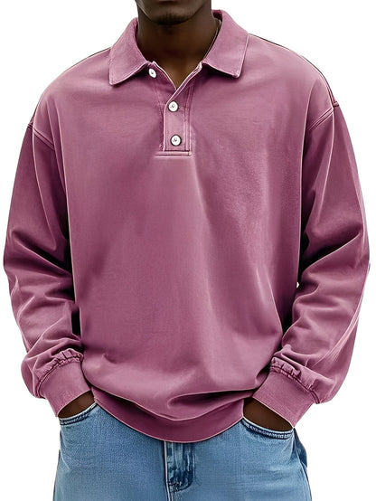 Clayton - Klassisches langärmeliges Herren-Poloshirt