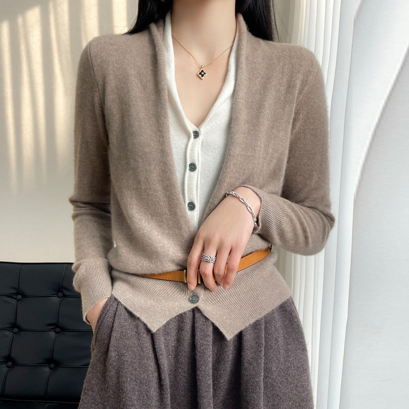 Jayleen - Weites Damen-Stricktop mit Knöpfen