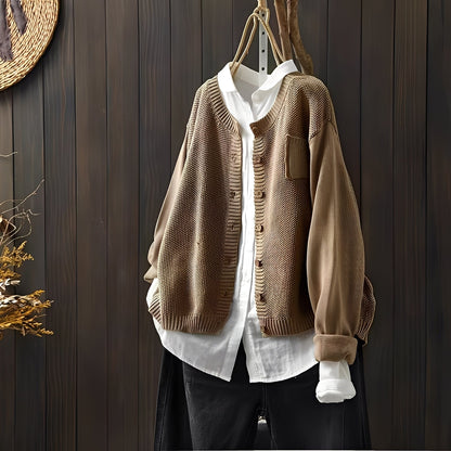 Shanon - Traditionelle, locker sitzende Damen-Strickjacke