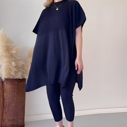 Roxanna - Bequemes, locker geschnittenes Damen-Strickset in zwei Teilen