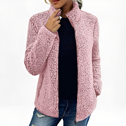 Alethea - Damen Fleece-Samtmantel im eleganten Design