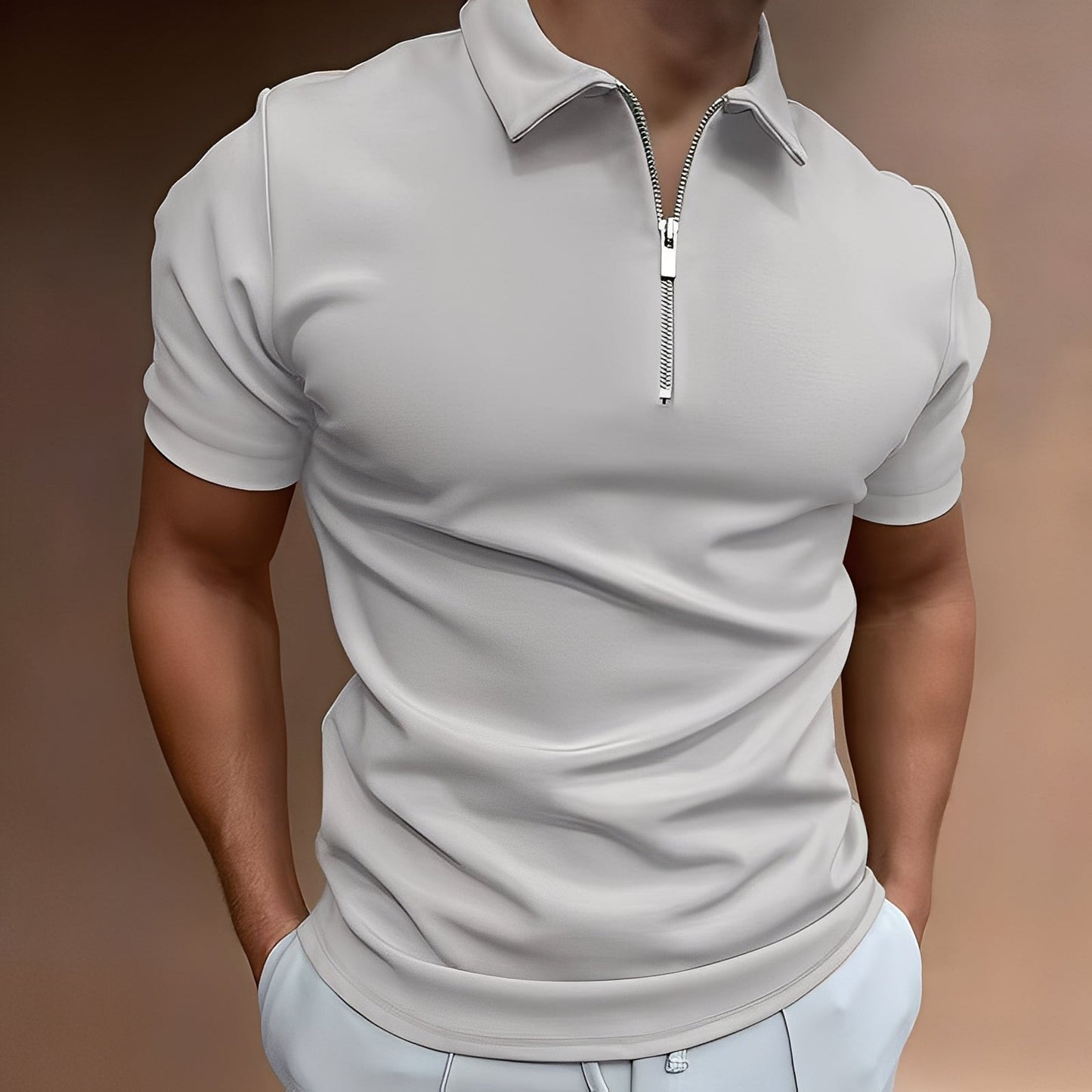 Hubert - Stilvolles Polohemd mit Zipper für Herren