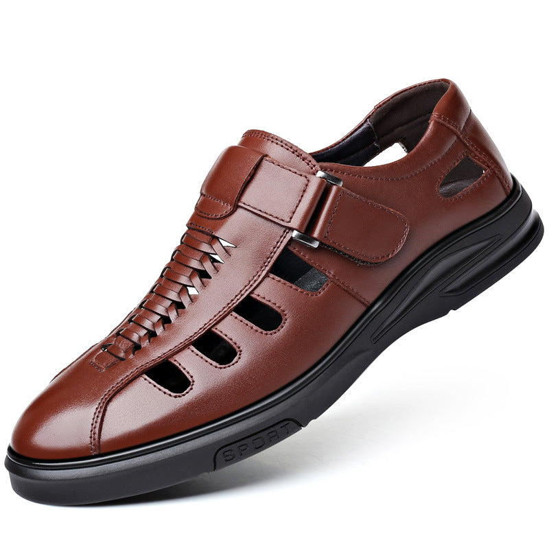 Nelson - Stylische Herrensandalen aus Leder mit Lochdesign