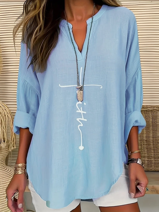 Colleen - Bequeme, locker geschnittene Damen-Leinenbluse