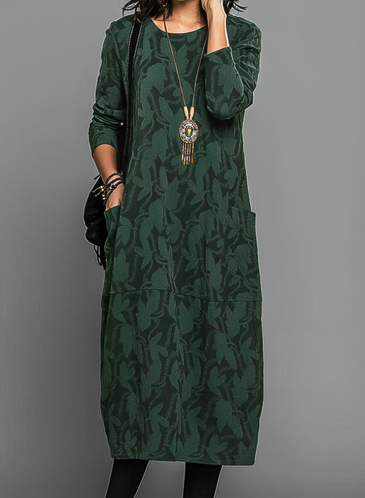 Alisha – Bedrucktes Langarmkleid