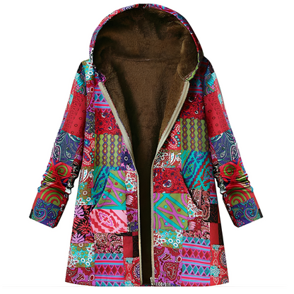 Olyvia - Damenjacke im Retro-Look mit Muster