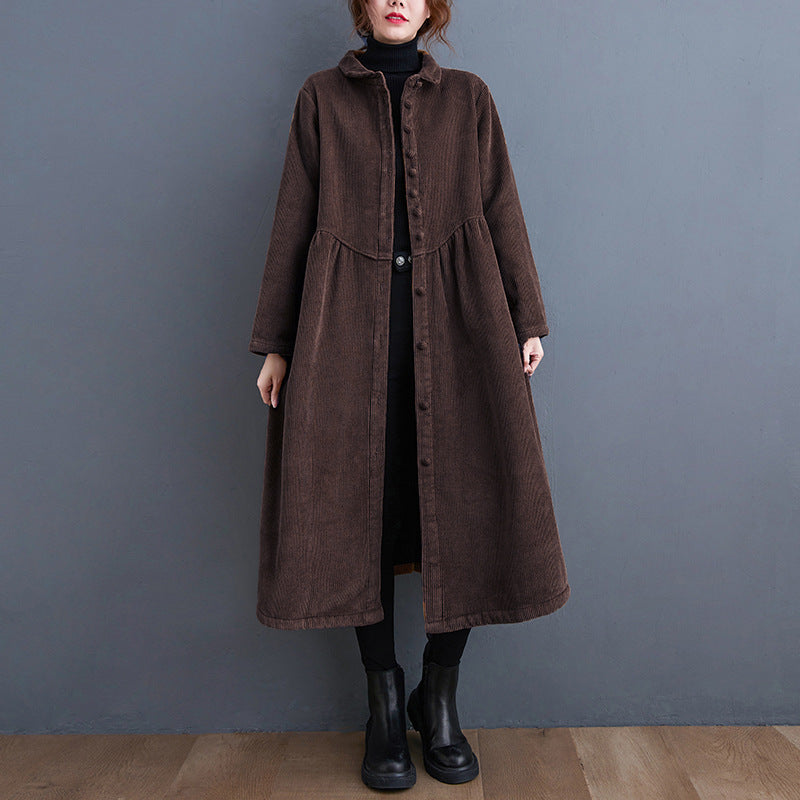 Amelia - Warmer Cord-Wintermantel mit lockerer Passform für Damen