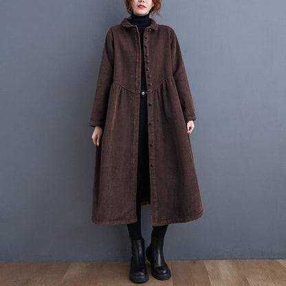 Amelia - Warmer Cord-Wintermantel mit lockerer Passform für Damen