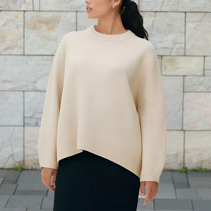 Shanelle - Klassischer Damenpullover mit rundem Kragen