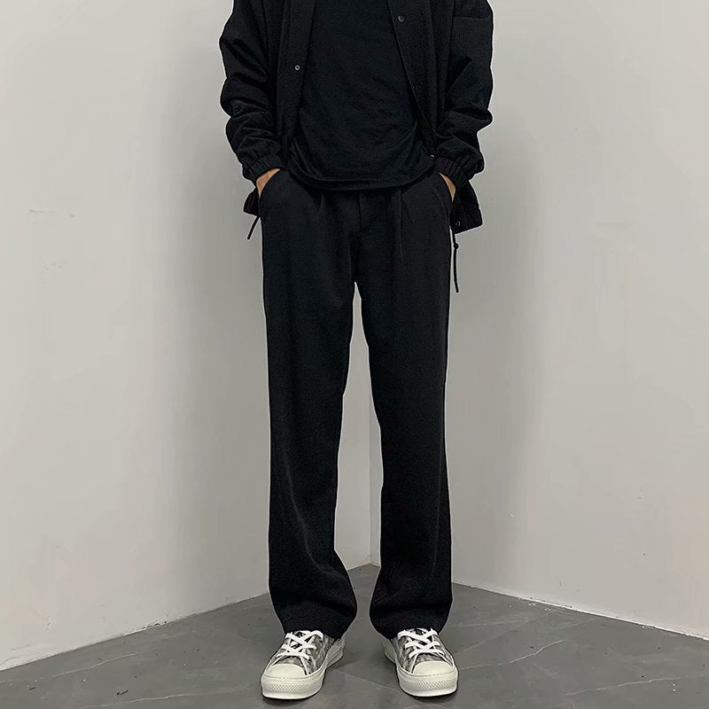 Caleb - Elegante, locker geschnittene Herren-Hose mit geradem Bein