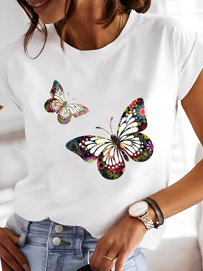 Annalise - Damen-Shirt mit Aufdrucken und kurzen Ärmeln