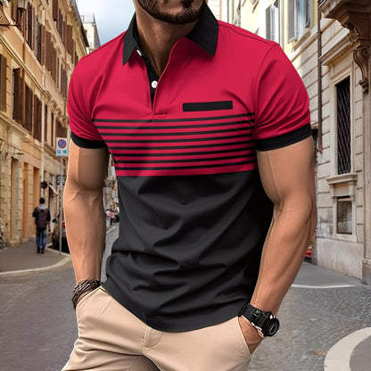 Rayden - Elegantes Herren-Poloshirt mit Streifen