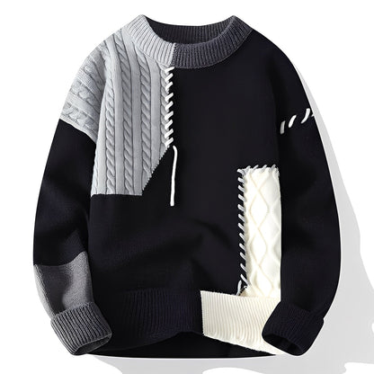 Curtis - Modischer Herren-Fleecepullover mit Farbblock-Design