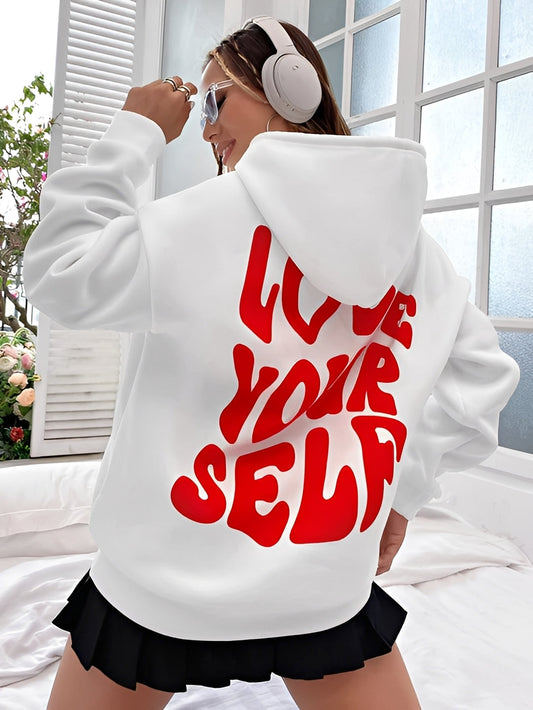 Rebeccah - Locker geschnittener Damen-Hoodie mit Aufdruck