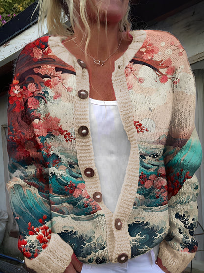 Kandace - Schicker Damen-Cardigan mit Blumenmuster