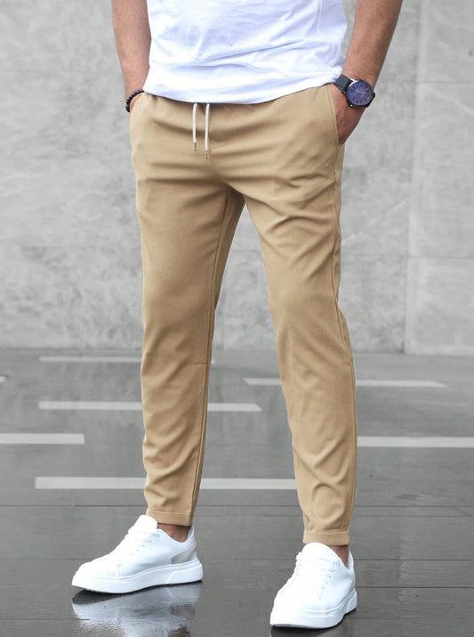 Allan - Bequeme Stretchhose für Herren mit Bindeband, schlanke Passform