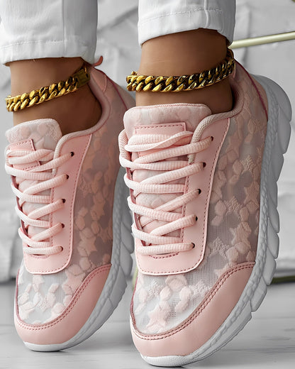 Elisabeth - Bequeme, luftige Damenschuhe mit Blumenmuster