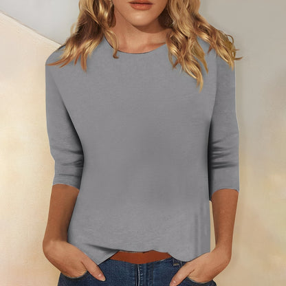 Louisa - Lässiges, einfaches Damen-Langarmshirt