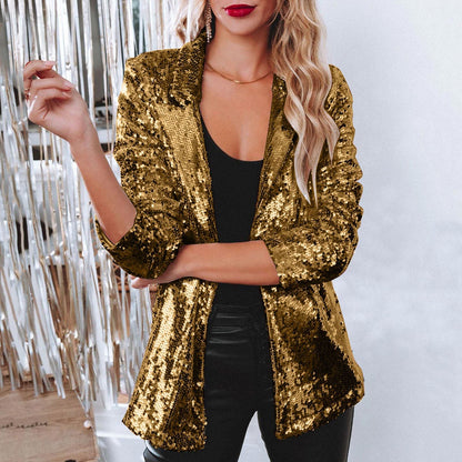 Miranda - Glänzender Damen-Pailletten-Blazer