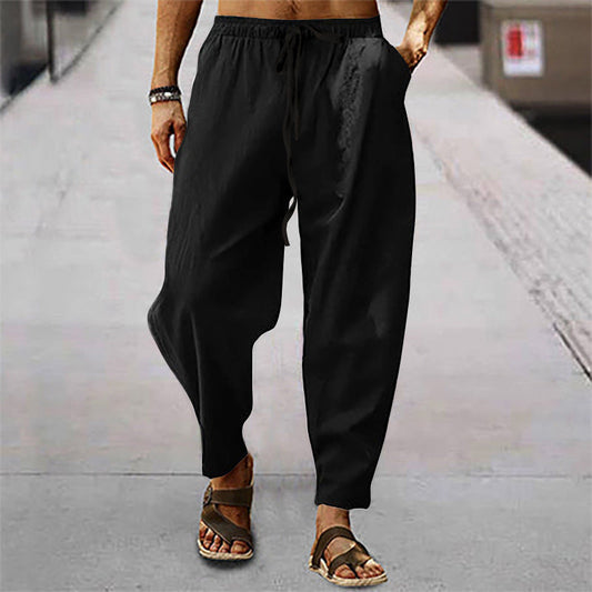 Titus - Herren-Badeshorts aus Baumwolle und Leinen