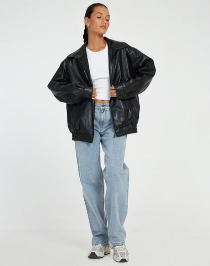 Ariane – Damen-Lederjacke im weiten Stil