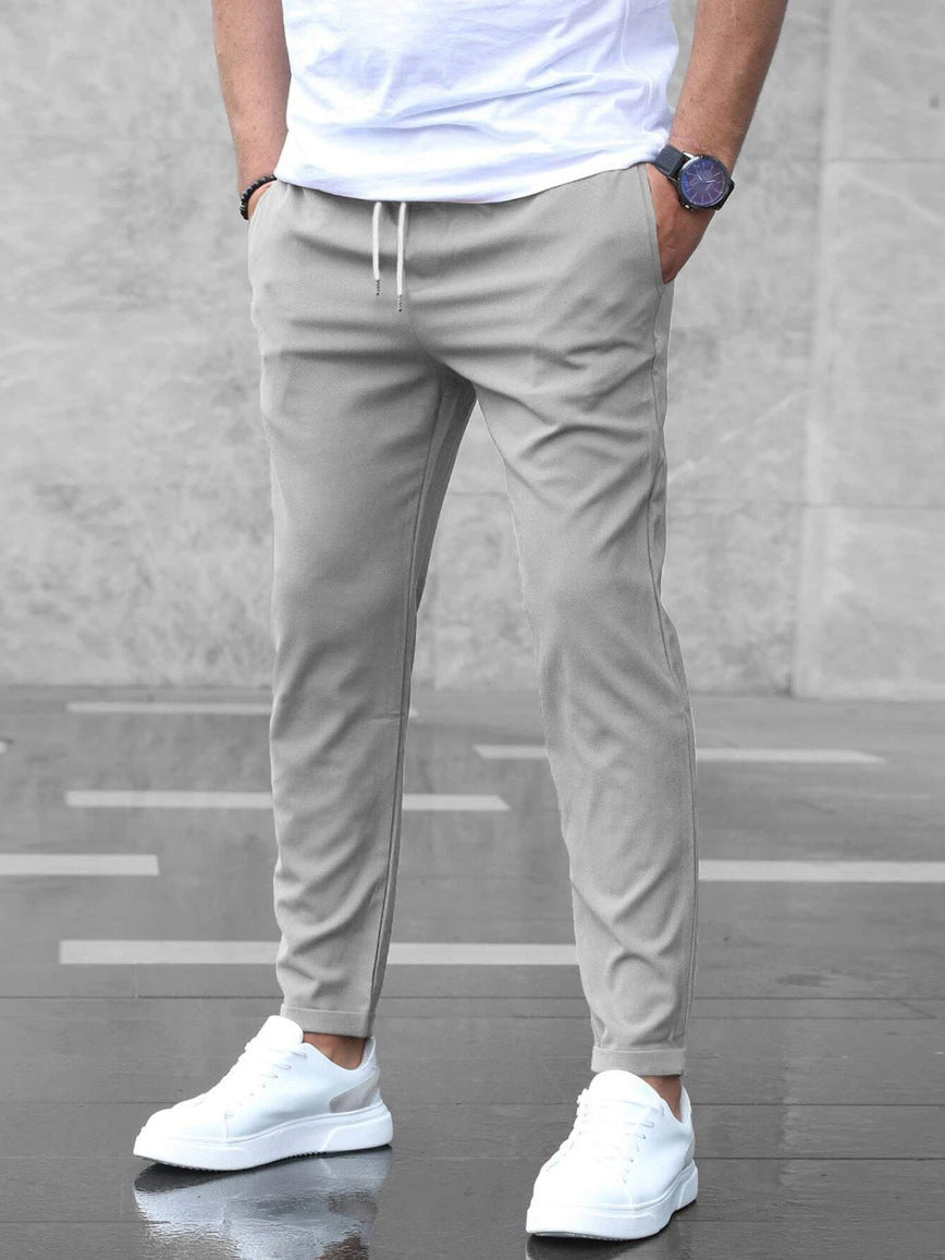Allan - Bequeme Stretchhose für Herren mit Bindeband, schlanke Passform