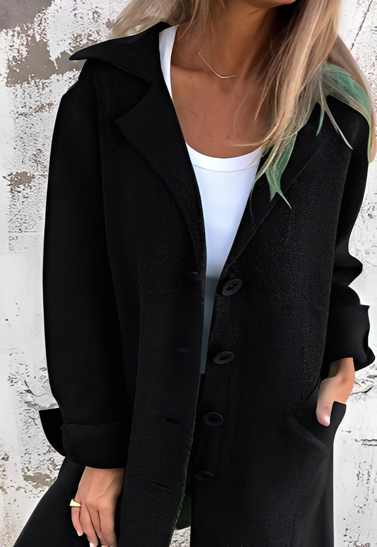 Izabelle - Langer und bequemer Damen-Strickmantel