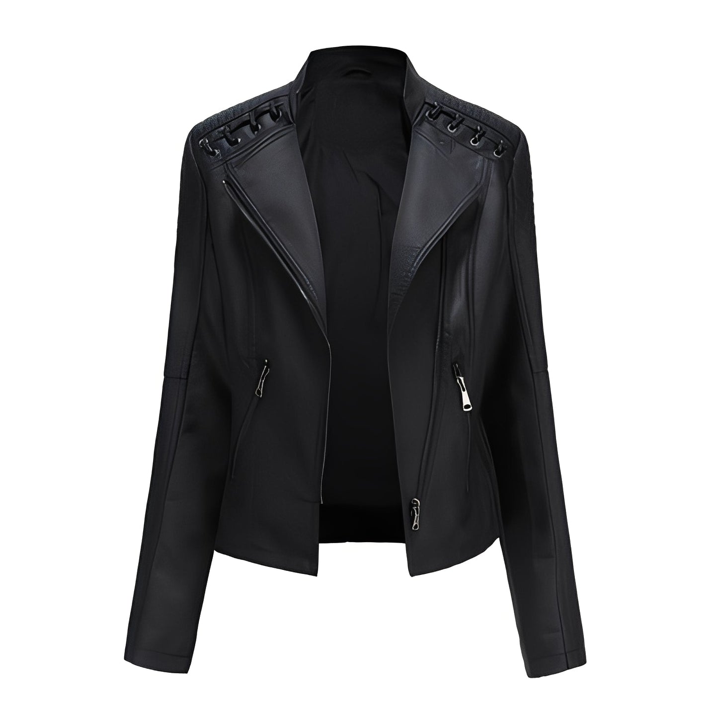 Narelle - Stilvolle, schmal geschnittene kurze Damenlederjacke