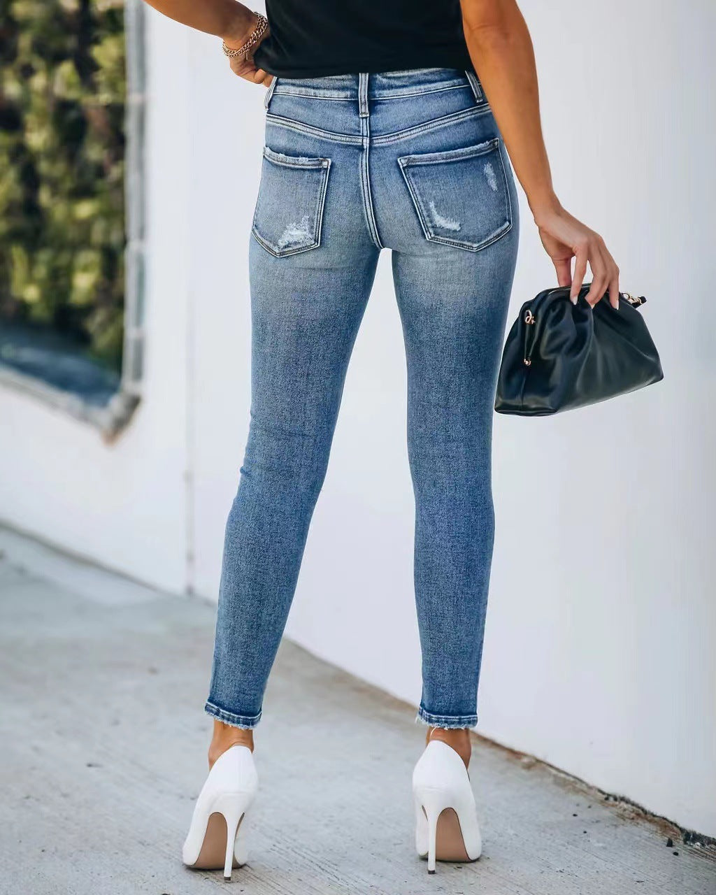 Cyrilla - Komfortable enge Jeans mit Rissen für Damen