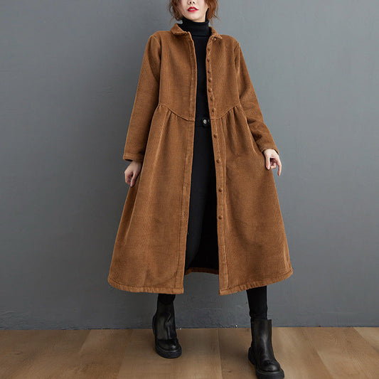 Amelia - Warmer Cord-Wintermantel mit lockerer Passform für Damen