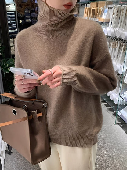 Adrienne - Eleganter, lässiger Kaschmir-Rollkragenpullover