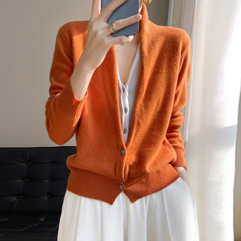 Jayleen - Weites Damen-Stricktop mit Knöpfen
