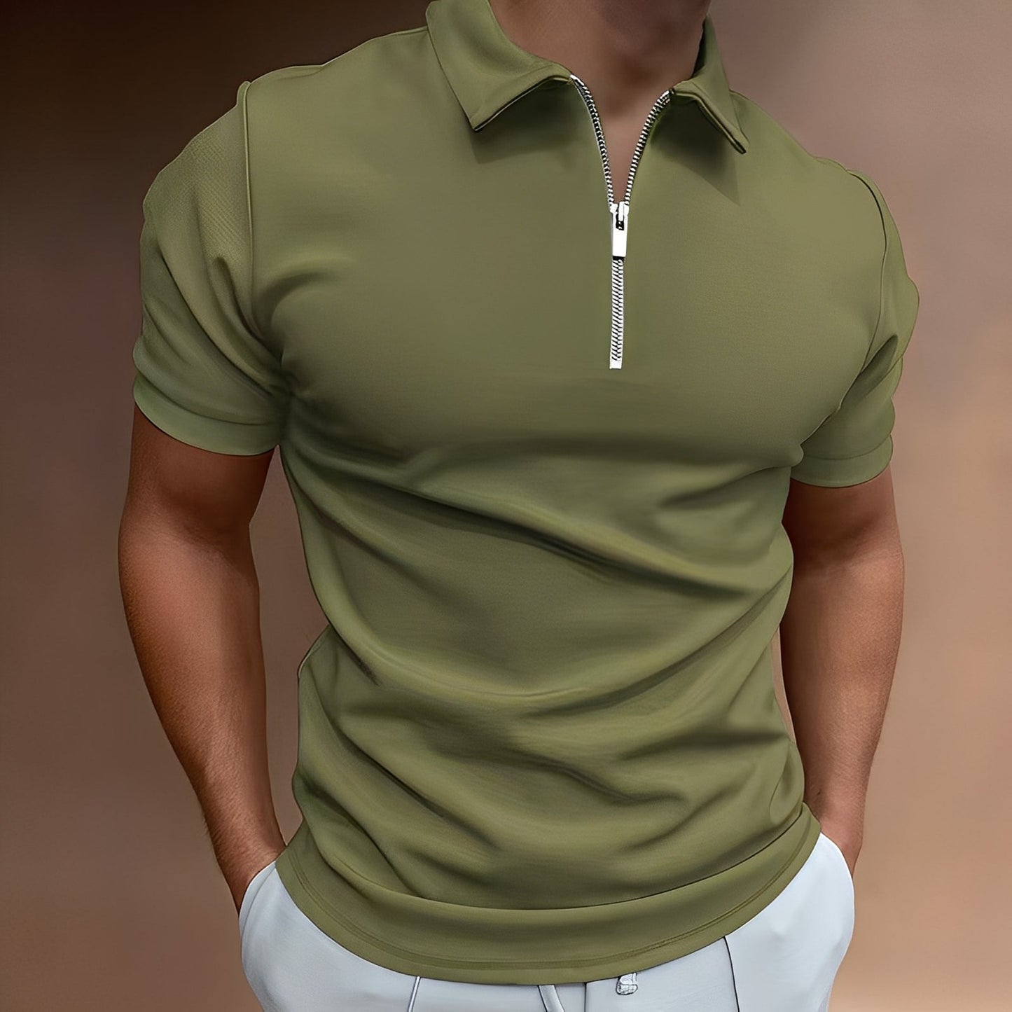 Hubert - Stilvolles Polohemd mit Zipper für Herren