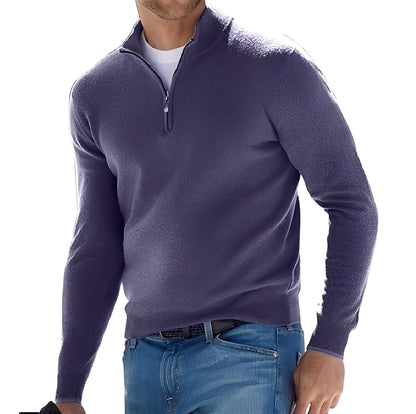 Kennith - Bequemer Herrenpullover mit Zipper