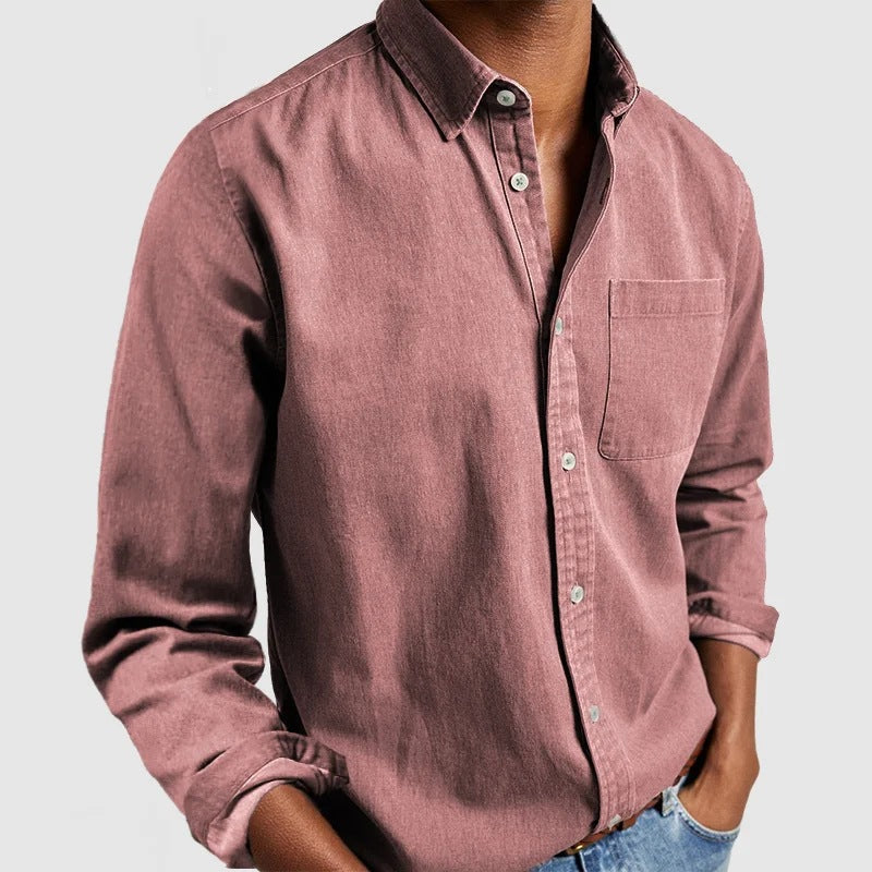 Maxime - Lässiges Jeanshemd Weicher Stoffmix