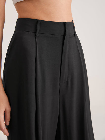 Nadia – Hohe-taillierte Faltenhose