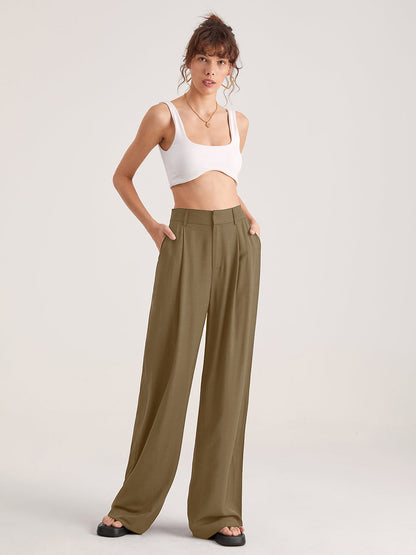 Nadia – Hohe-taillierte Faltenhose