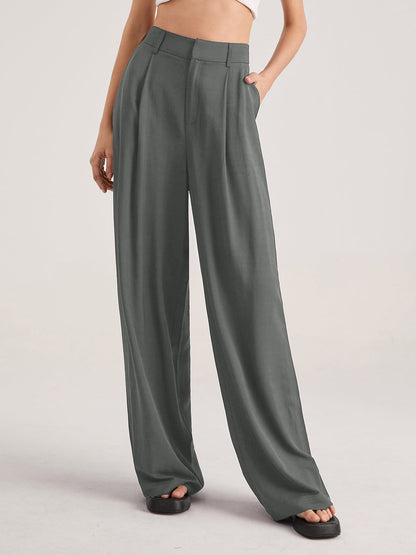 Nadia – Hohe-taillierte Faltenhose