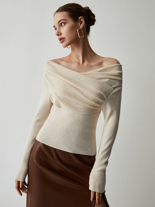 Yasmin – Off-Shoulder Strickoberteil