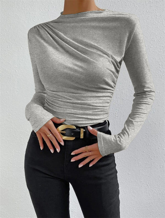 Livia – Langarmshirt mit Falten