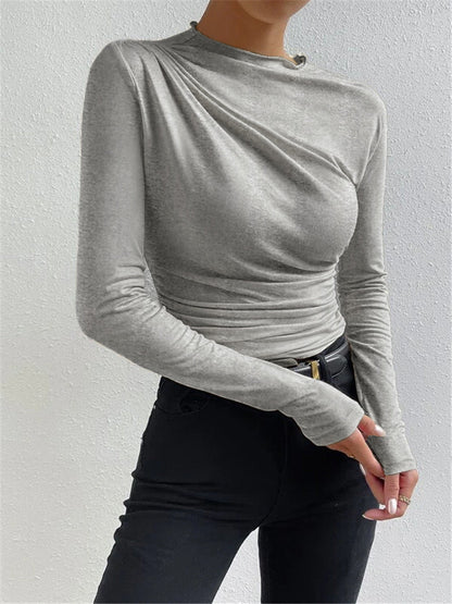 Livia – Langarmshirt mit Falten